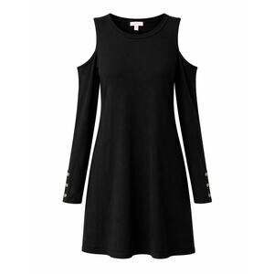 Lilly Pulitzer Black Cold Shoulder Knit Dress w/ Slight Sparkle - Size XS